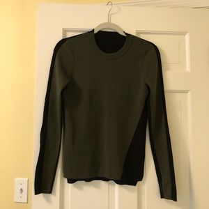 Rag and Bone green/black color block sweater